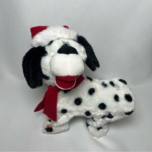 GEMMY Dalamation Spotted Santa Hat Dog Animated Musical To Song Baby Got Back